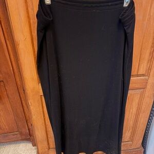 Sonoma Black Ruched Pencil Midi Skirt
